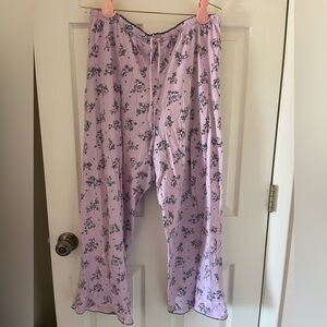 Floral Lavender Pajama Pants
